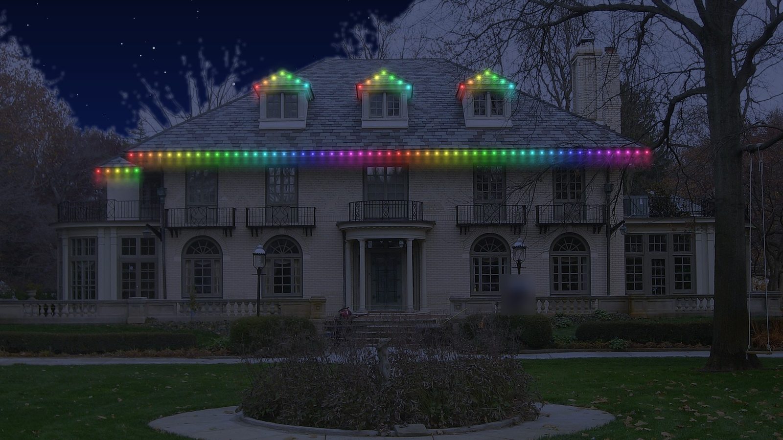 The same home in a rainbow pattern.